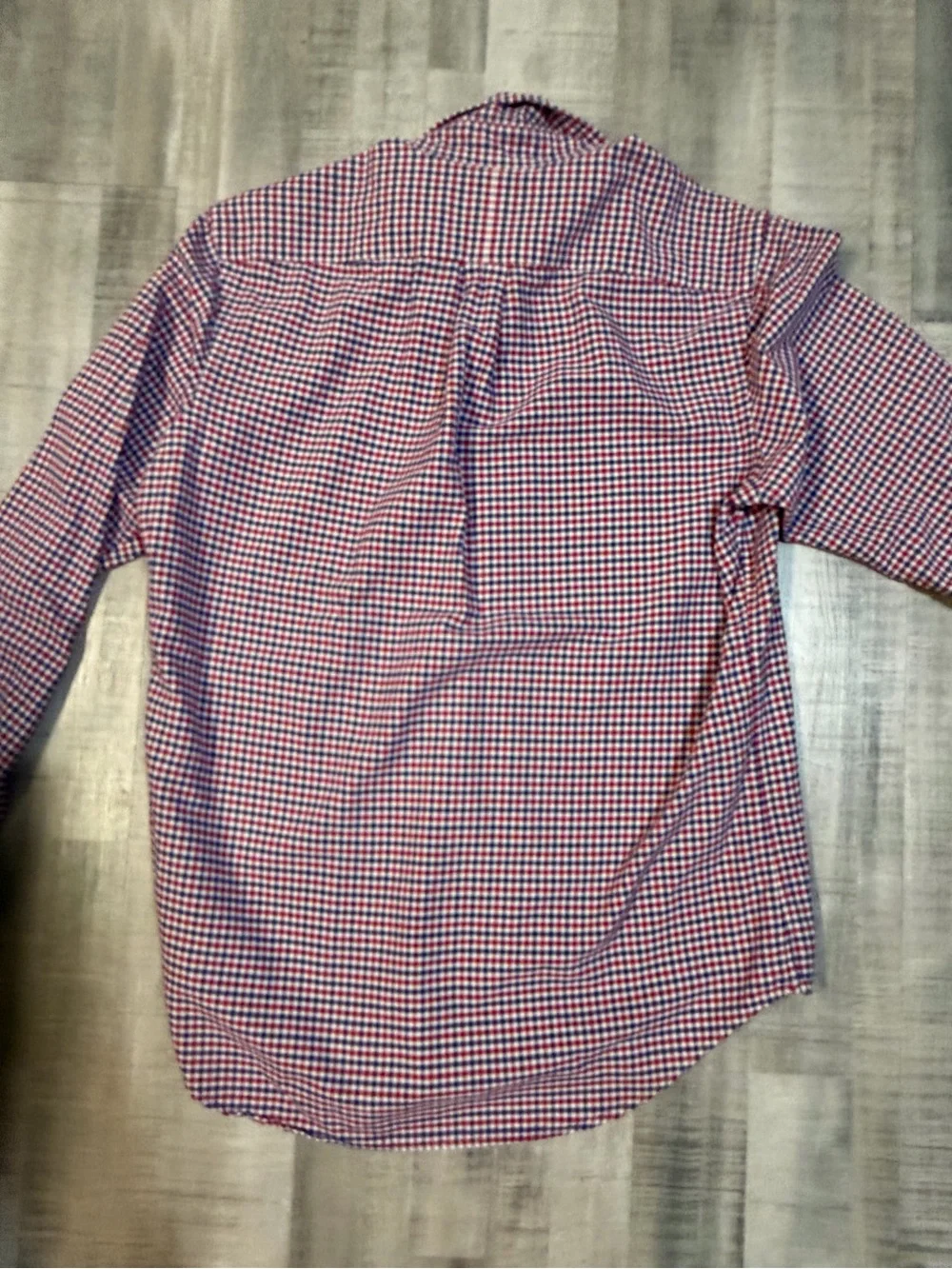Polo Ralph Lauren Mens M Red Blue White Gingham Long Sleeve Button Down Shirt